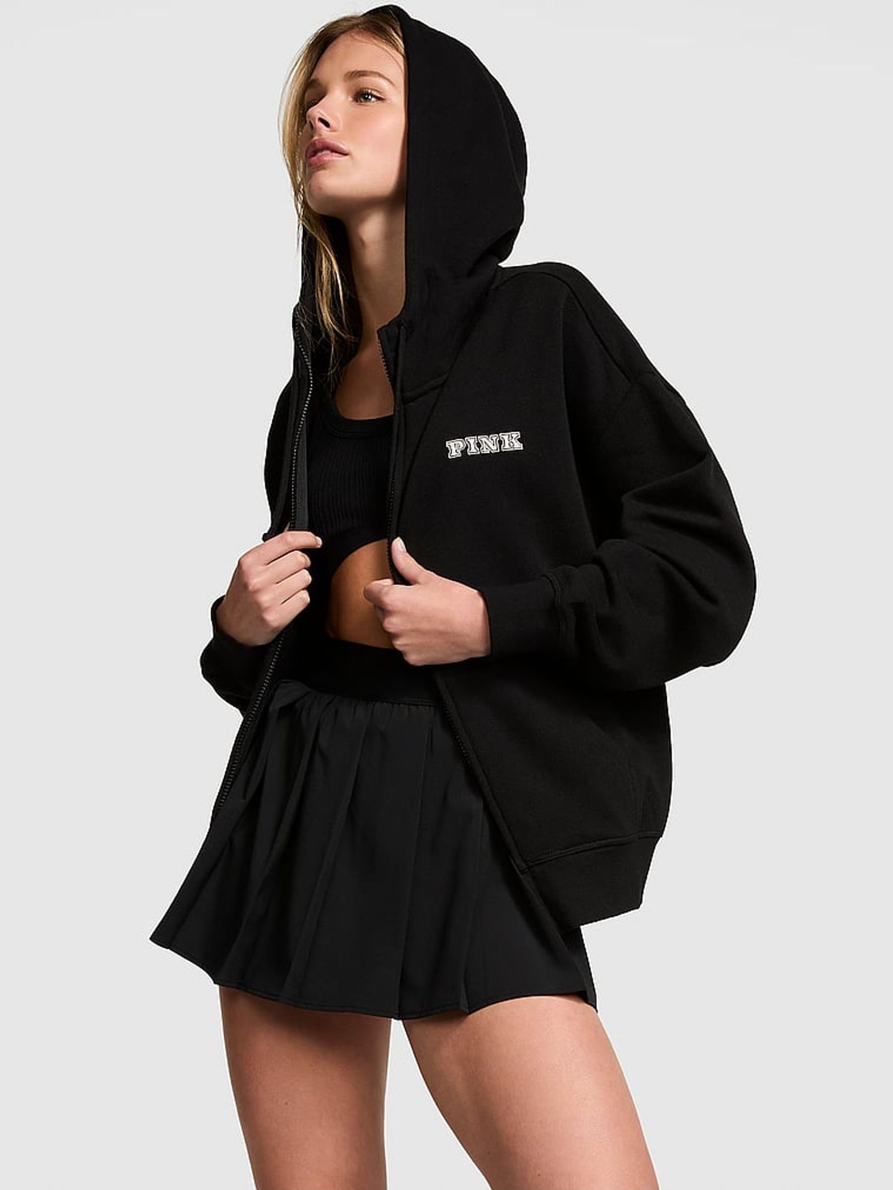 Black Zip Up Fleece Hoodie (N97347) | £45