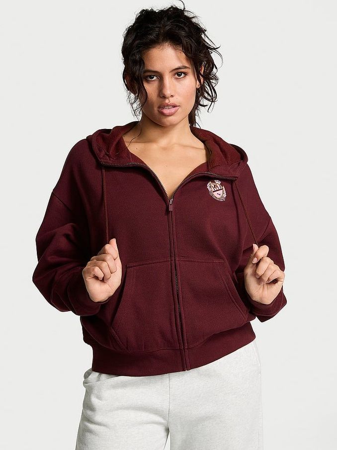 Purple Rose Zip Up Fleece Hoodie (N97399) | £45