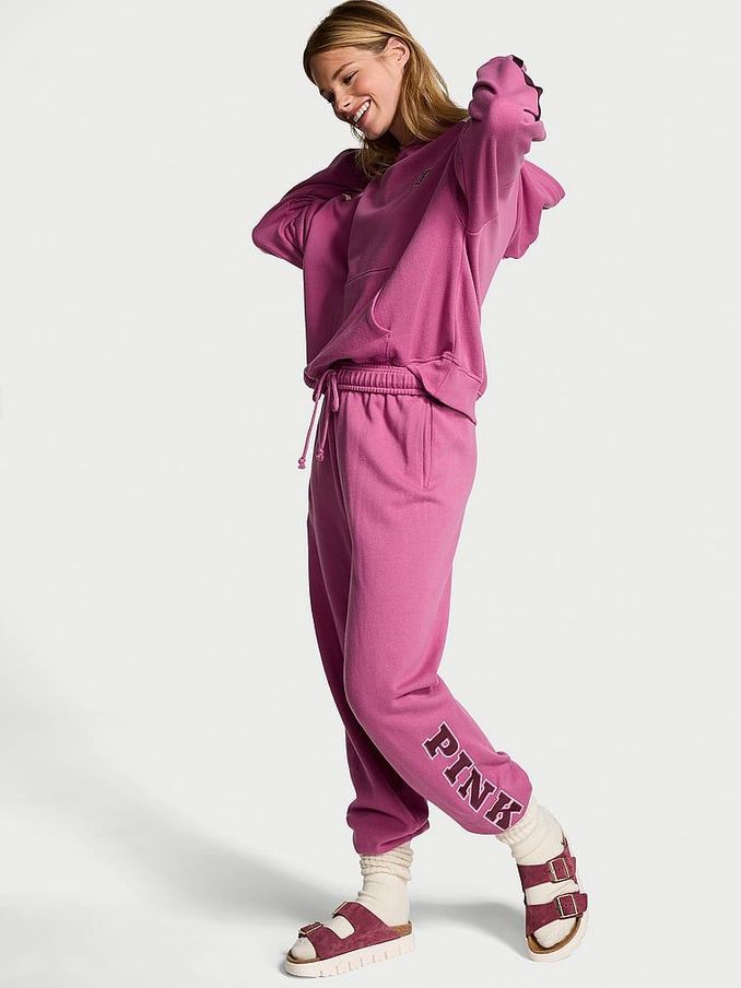 Pink Violet Cuffed Fleece Jogger (N97413) | £19