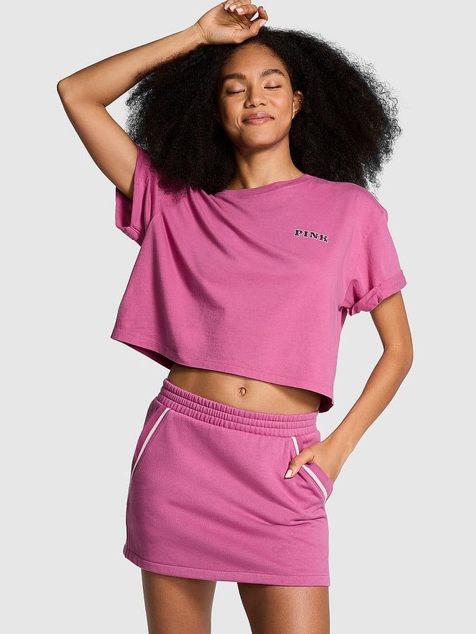Pink Violet Knitted Fleece Skort (N97477) | £17
