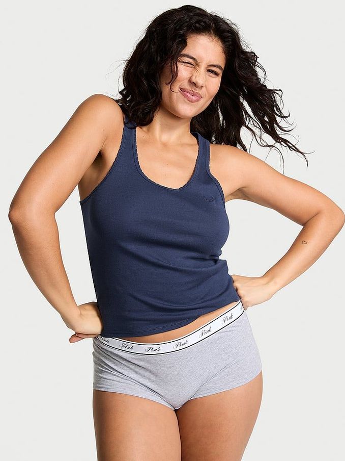 Blue Midnight Navy Cotton Pyjama Vest Top (N97480) | £16