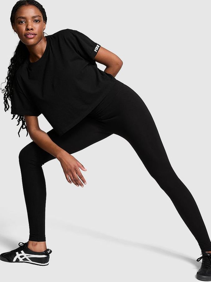 Black Cotton Leggings (N97485) | £29
