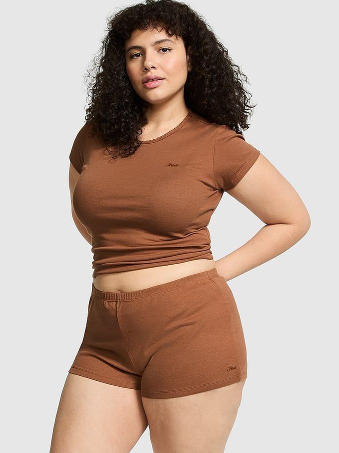 Nude Caramel Cotton Pyjama Shorts (N97503) | £20