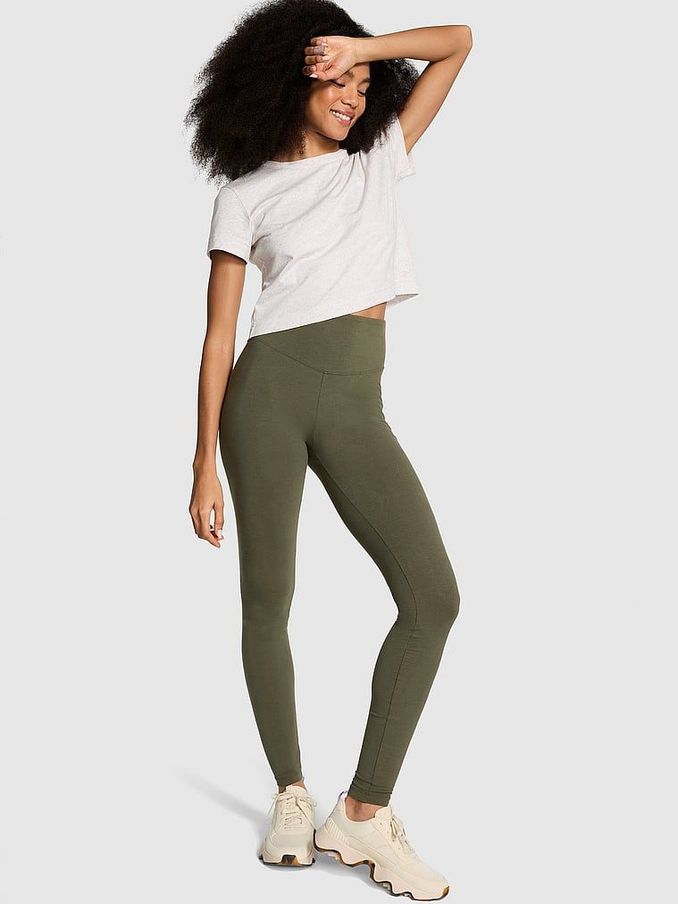 Olive Green Cotton Leggings (N97520) | £14
