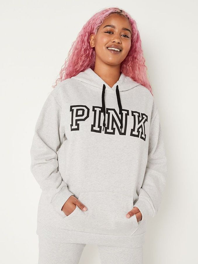 Heather Stone Grey Classic Logo Everyday Lounge Campus Hoodie (P20357) | £19