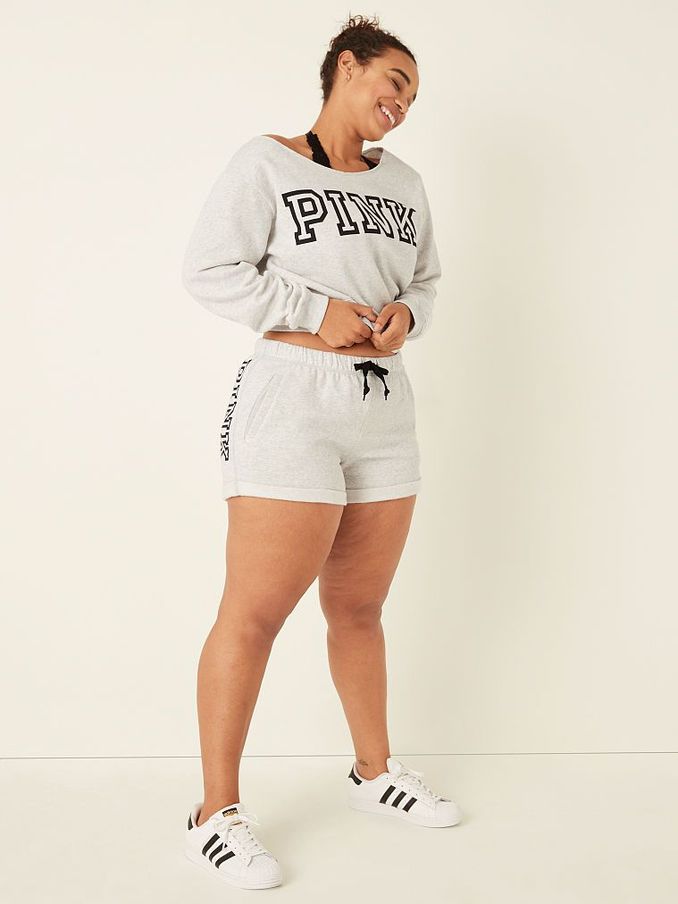 Heather Stone Grey Logo Lounge Short (P22142) | £19