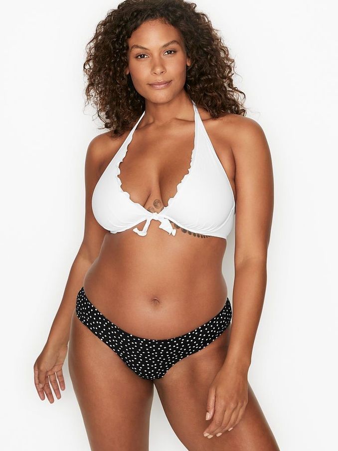 White Ruffle Halterneck Top (P29263) | £15