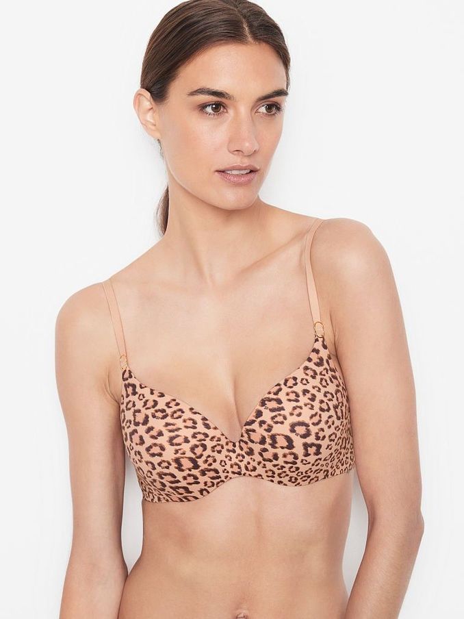 Beige Blush Leopard Light Push Up Bra Perfect Shape Bra (P35042) | £20