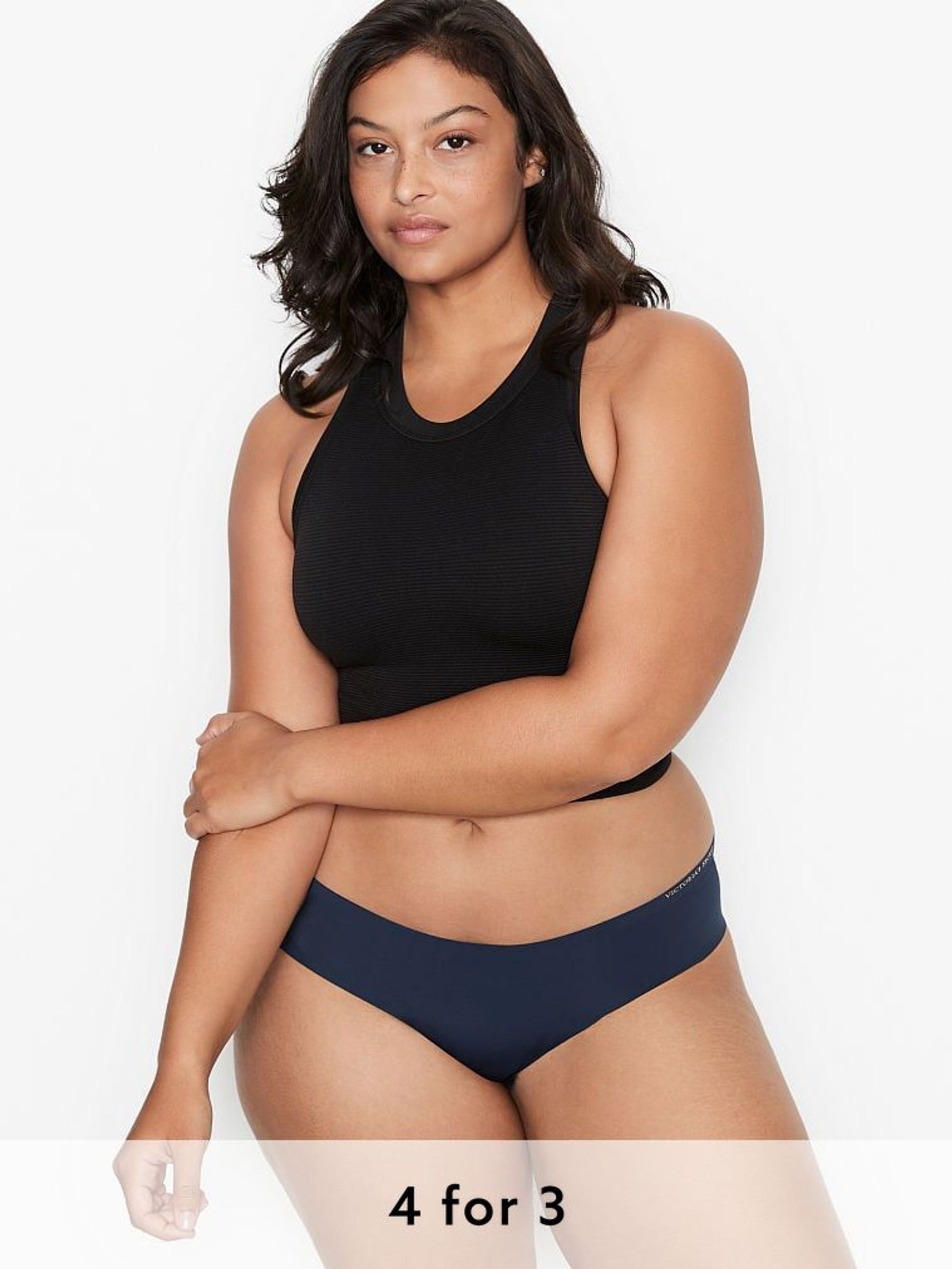 Noir Navy Blue Cheeky Knickers (P35705) | £9