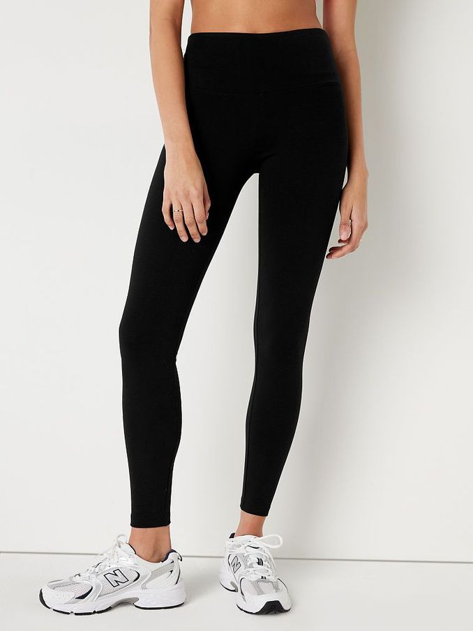 Pure Black High Waist Full Length Legging (P37599) | £14