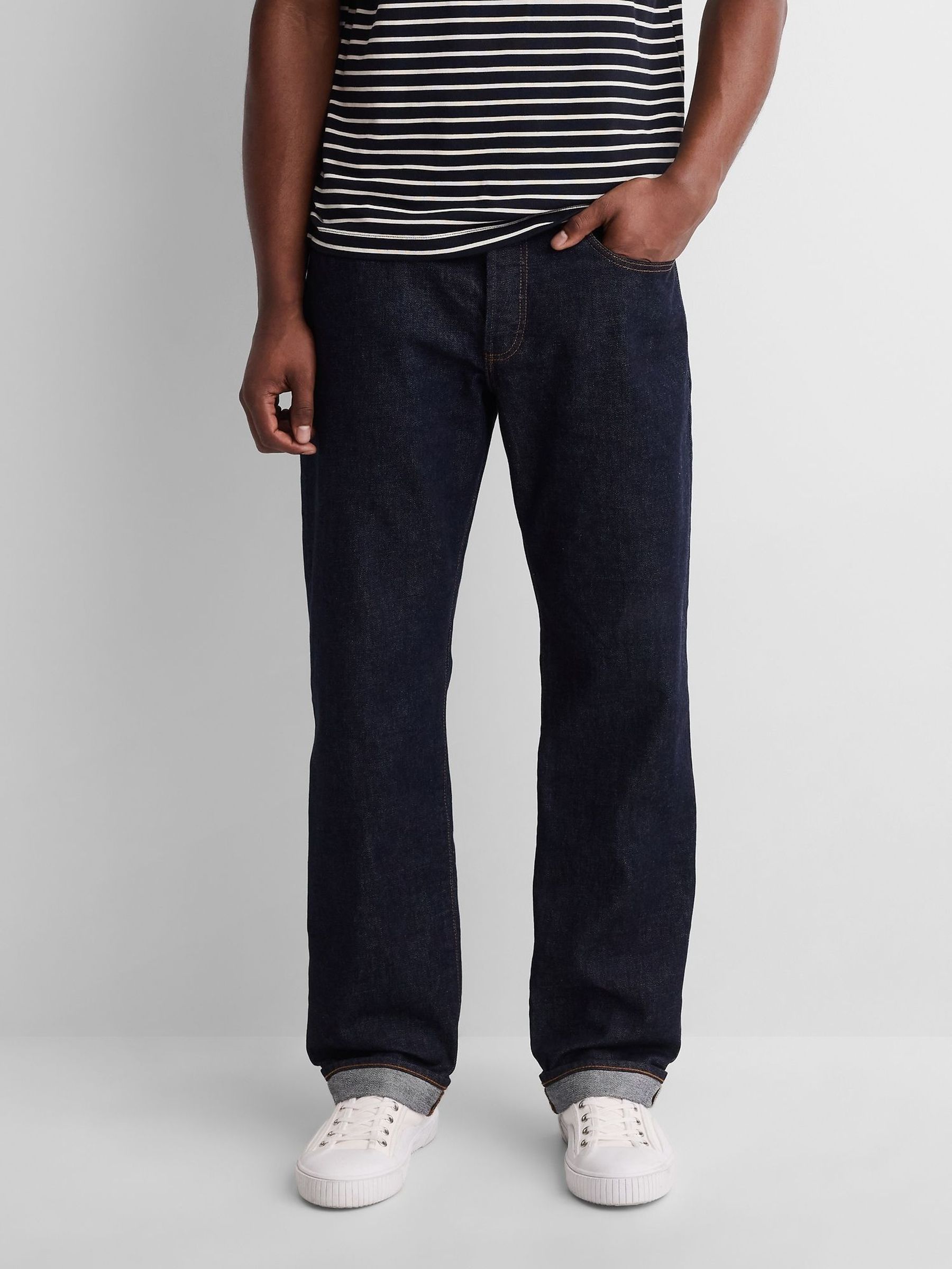 Gap x A.P.C. Dark Wash - Regular Japanese Denim Relaxed Straight Jeans