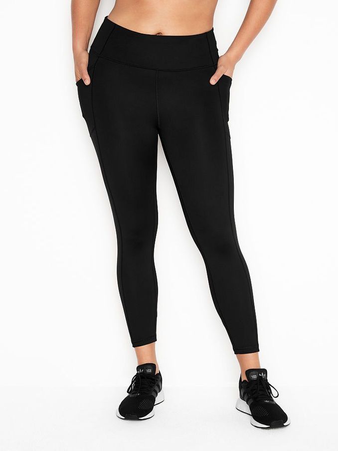 Black Cropped High Waist Legging (P49828) | £14