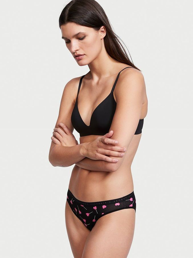 Black Sucker Punch Stretch Cotton Bikini Knickers (P54652) | £4