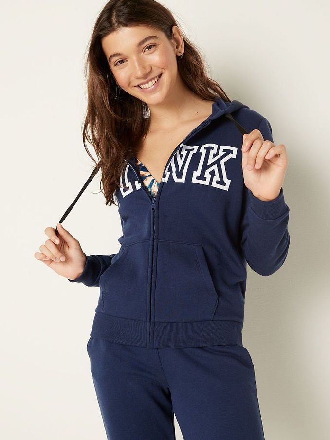 Ensign Classic Logo Victoria's Secret PINK Everyday Lounge Perfect Full Zip (P56225) | £10