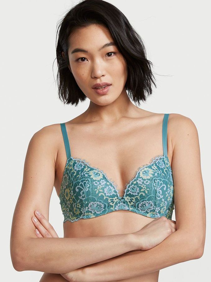 Runaway Teal Blue Lace Lightly Lined Non Wired Bra (P58161) | £15
