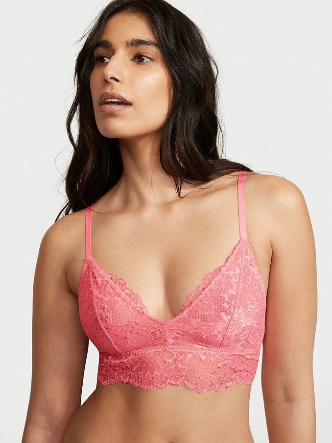 Cocktail Pink Lace Unlined Bralette (P58165) | £10