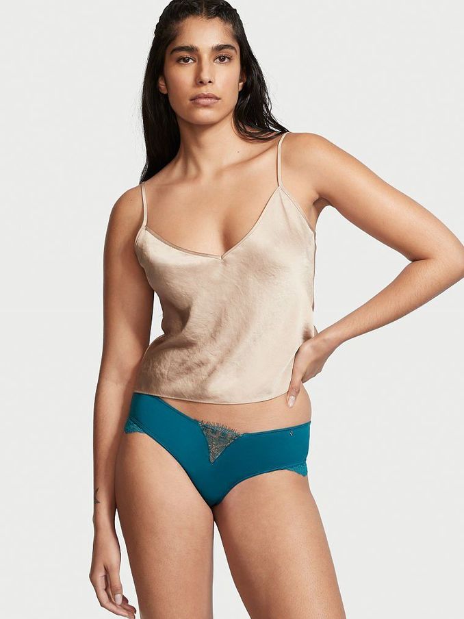 Blue Saphire Lace Insert Cheeky Knickers (P59184) | £5