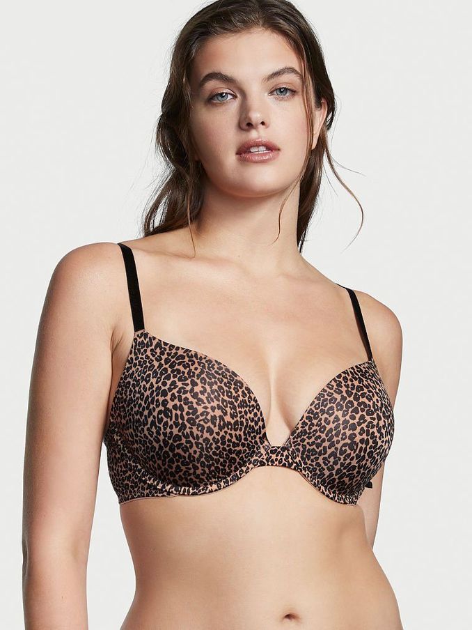 Sweet Praline Nude Leopard Smooth Push Up T-Shirt Bra (P59322) | £10