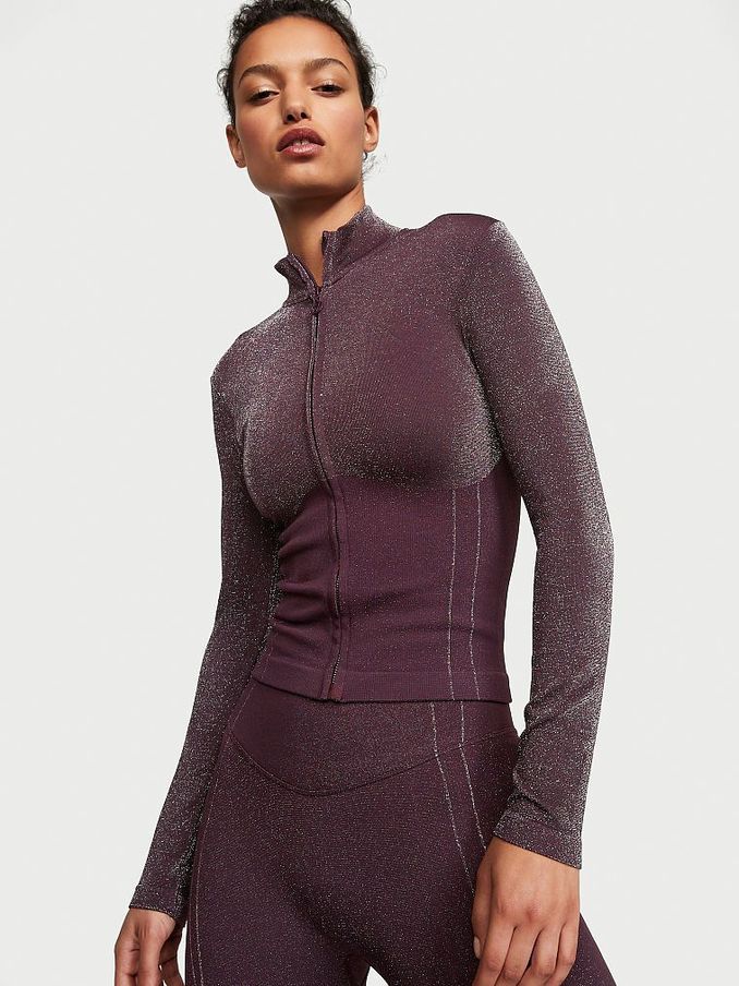 Winter Wine Purple Seamless Sports Jacket (P59790) | £24