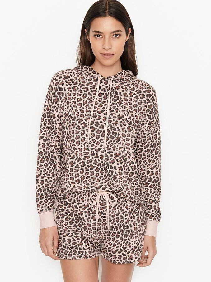 Mini Nude Leopard Waffle Short Pyjamas (P61285) | £15