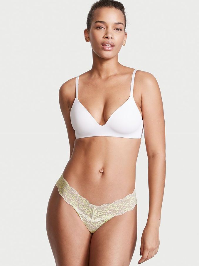 Iced Green Lace Thong Knickers (P61302) | £3
