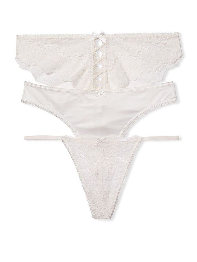 White Lace Bridal Knickers 3 Pack (P61307) | £10