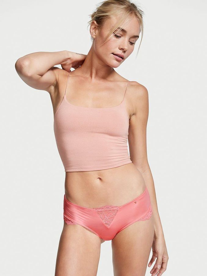 Pink Cocktail Micro Lace Inset Cheeky Knickers (P65264) | £5
