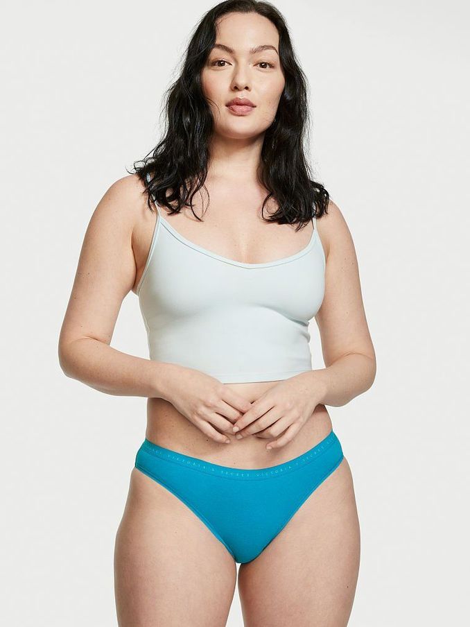 Shoreline Blue Cotton Bikini Knickers (P65389) | £3