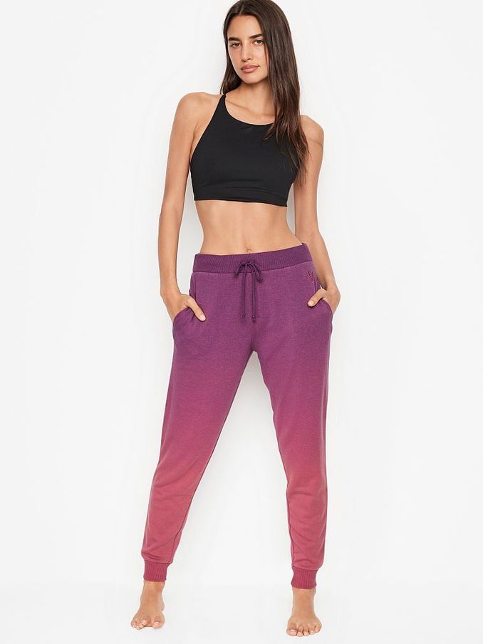 Purple Gradient Stretch Fleece Mid Rise Jogger (P65470) | £15