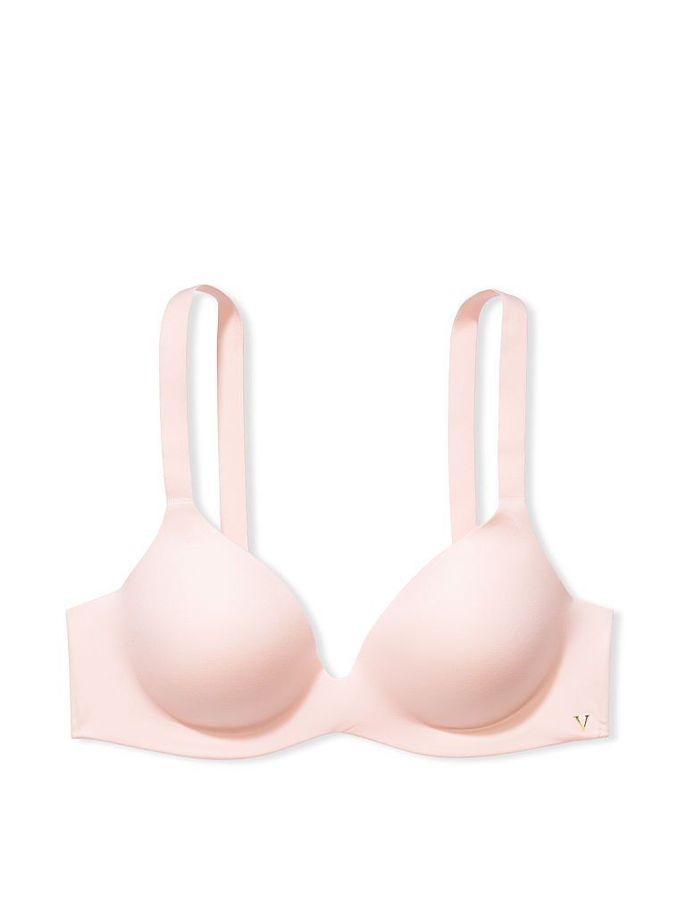 Purest Pink Smooth Lightly Lined Plunge Non Wired Bra (P67004) | £10