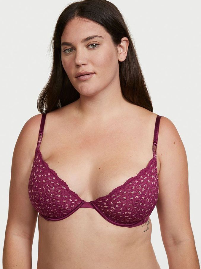 Very Berry Sexy Tee Unlined Demi Leopard Bra (P67571) | £10