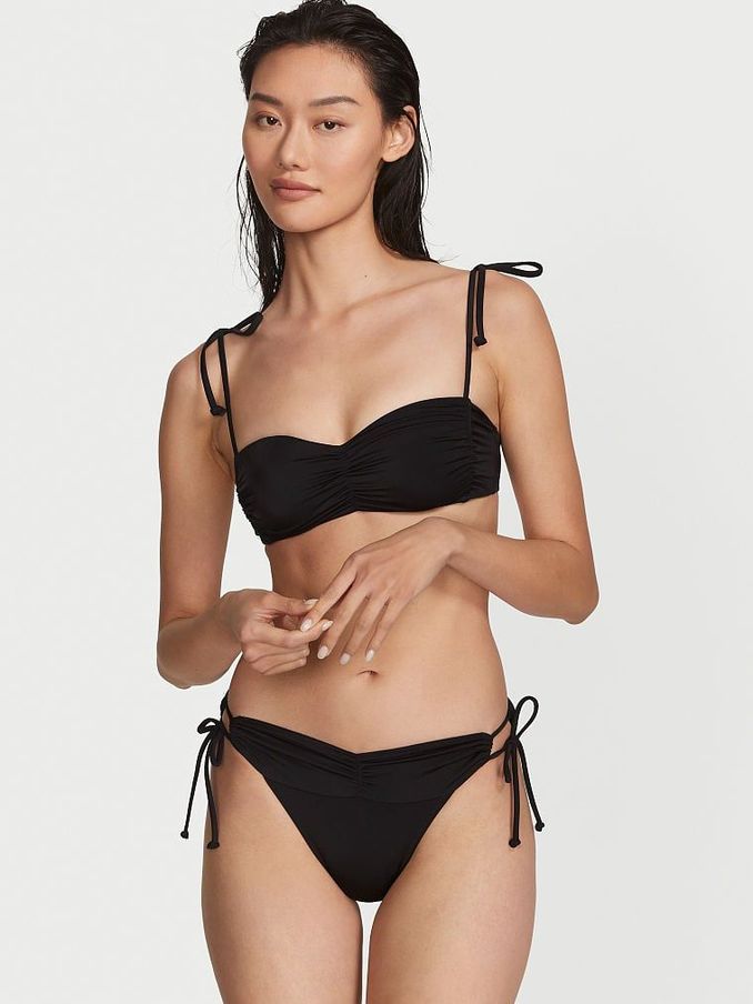 Black Shine Brief Swim Bikini Bottom (P69085) | £19