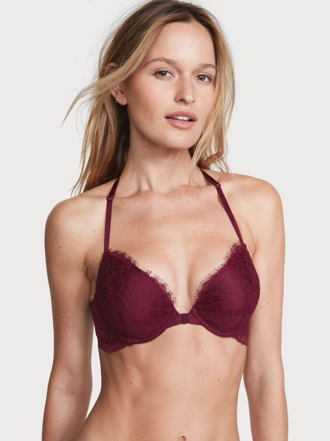 Purple Very Sexy Plunge Shine Strap Push Up Bra (P70370) | £20