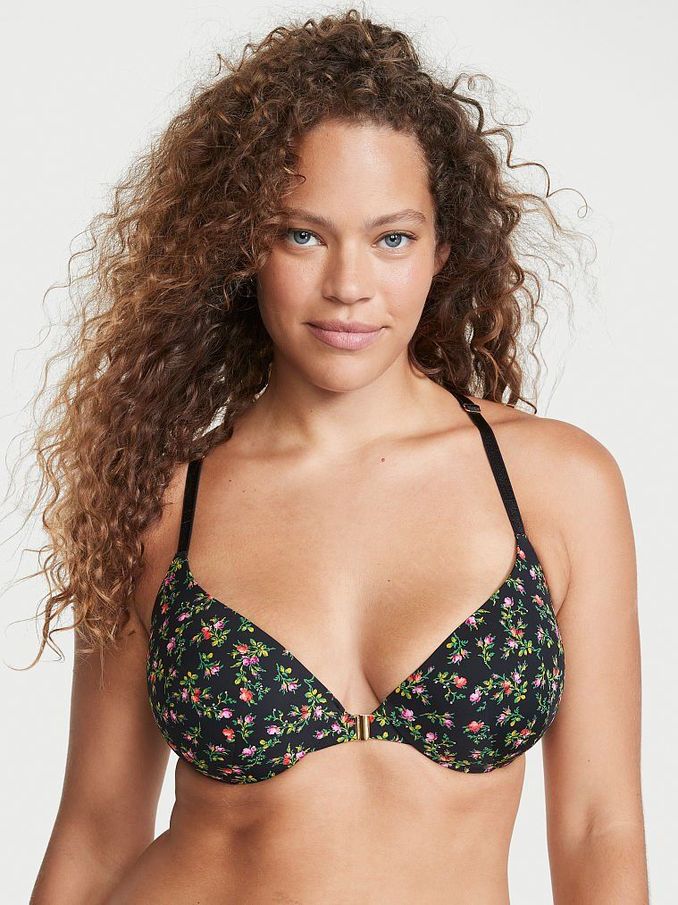 Le Jardin Print Love by Victoria Front Close PushUp Plunge Bra (P72291) | £20