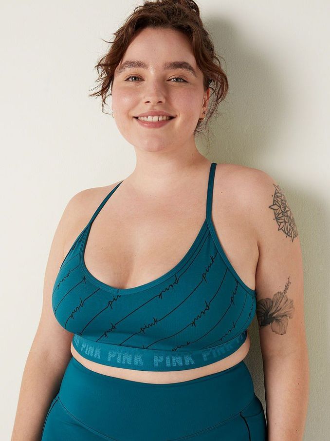 Blue Coral Logo Lightly Lined Low Impact Sports Bra (P72539) | £10