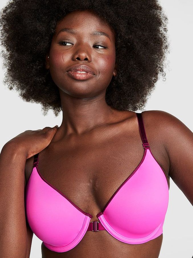 Vivid Magenta Pink Lightly Lined Flip It Demi Bra (P72982) | £14