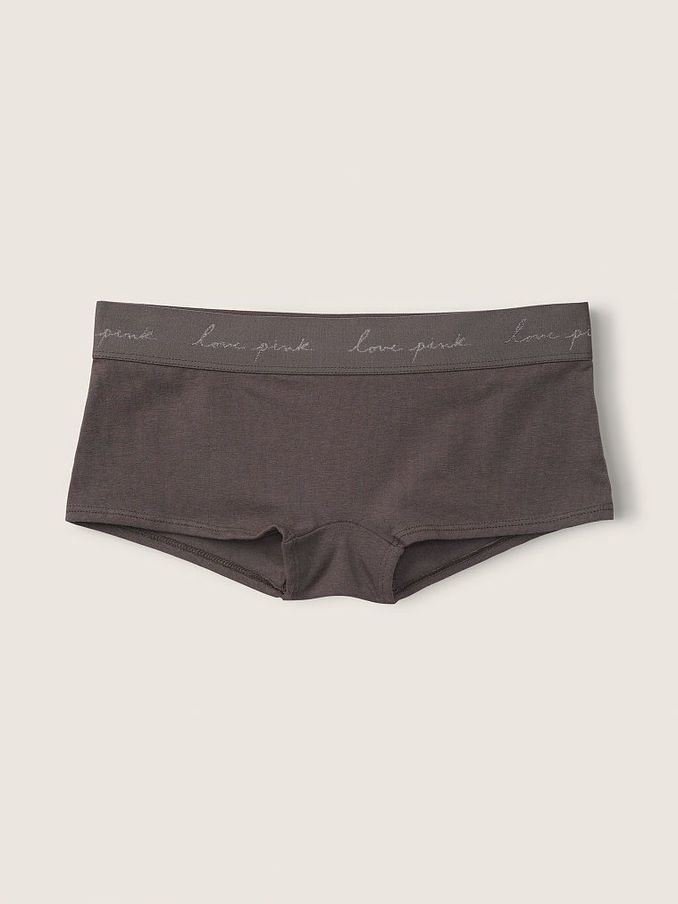 Dark Grey Cotton Logo Short Knicker (P74127) | £3