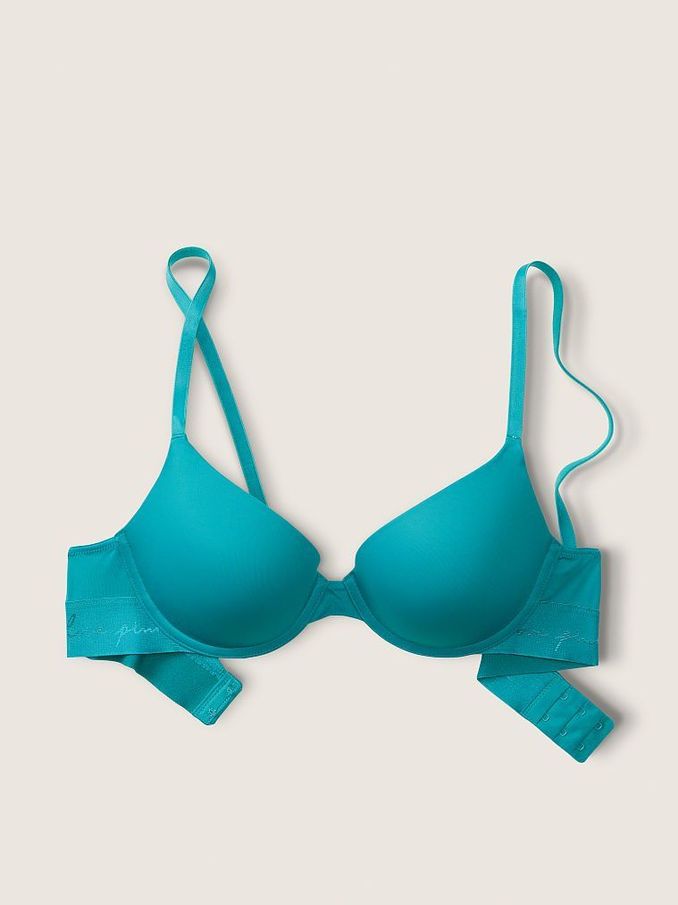Timeless Teal Aqua Smooth Push Up T-Shirt Bra (P74611) | £14