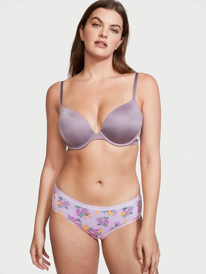 Purple Garden Butterflies Print Stretch Cotton Hipster Knickers (P74634) | £3
