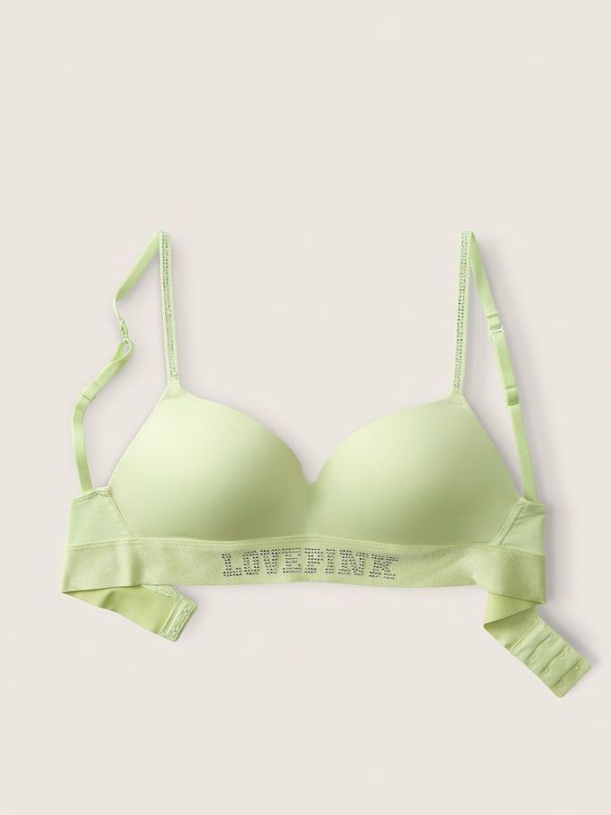 Icy Lime Green Smooth Non Wired Push Up T-Shirt Bra (P74767) | £10