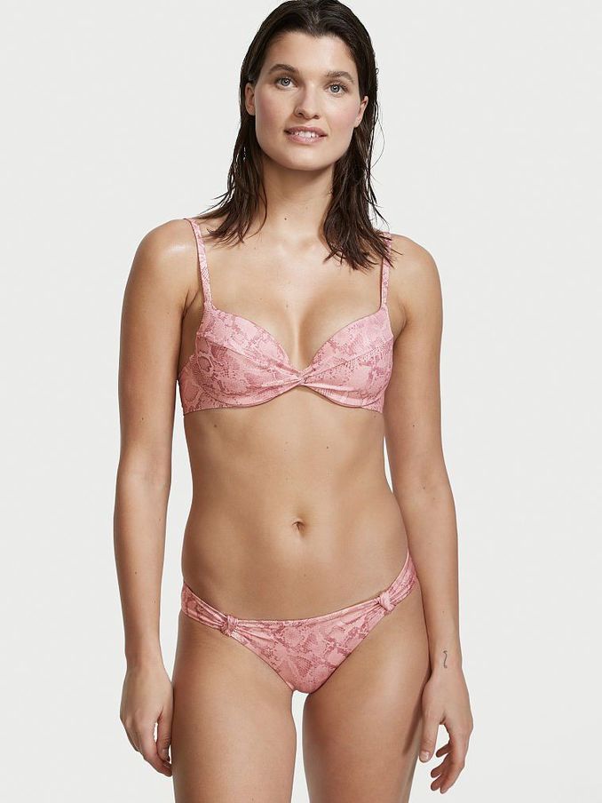 Pink Snake Twist Removable PushUp Swim Top (P74783) | £10