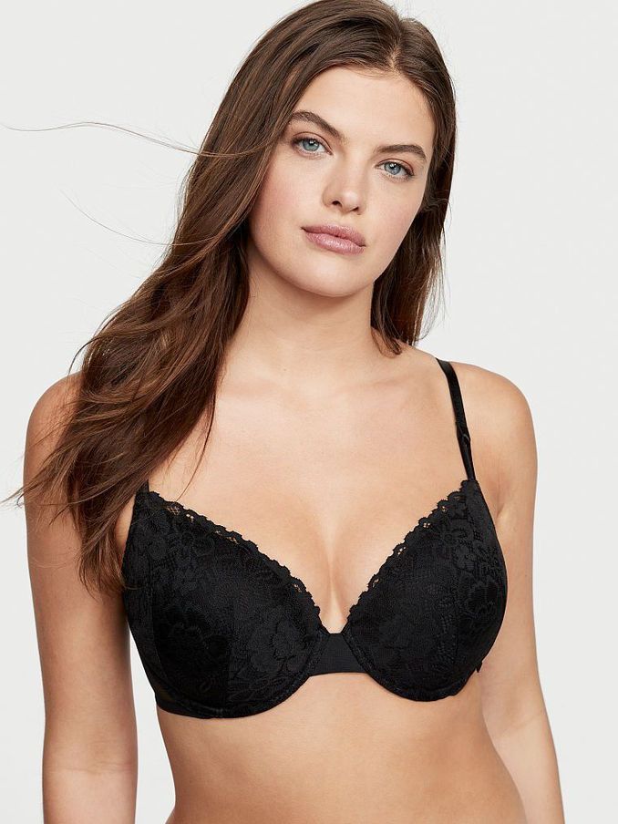 Black Lace Lightly Lined T-Shirt Bra (P74804) | £19