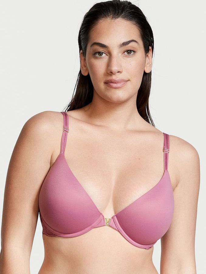 Bordeaux Red Front Fastening Lightly Lined Demi Bra (P74809) | £15