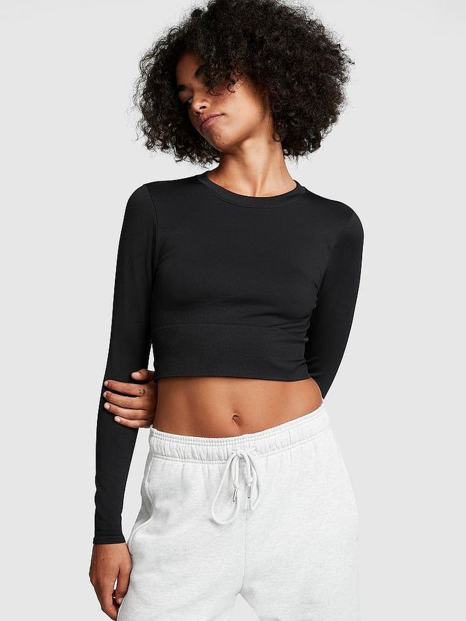 Pure Black Active Long Sleeve T-Shirt (P75126) | £14