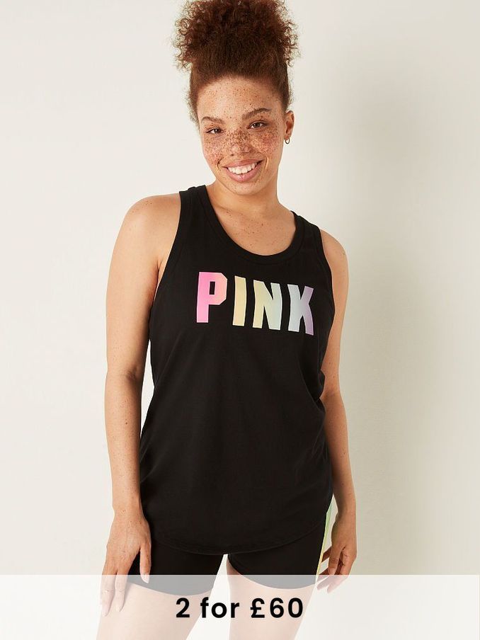 Pure Black Gradient Classic Logo Everyday Tank (P75406) | £12