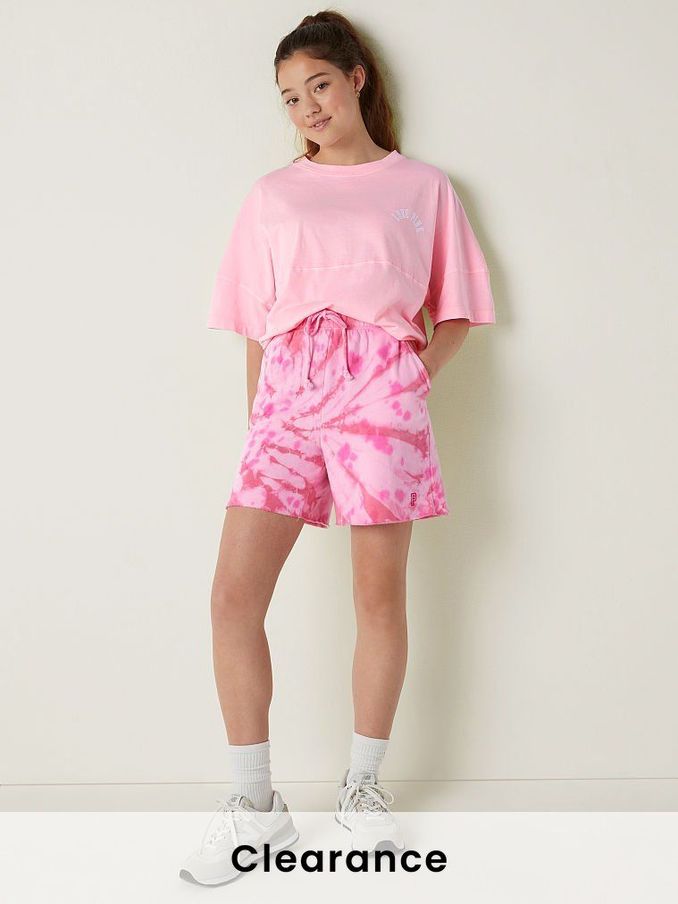 Pink Daisy Spiral Tie Dye Dad Short (P75429) | £10