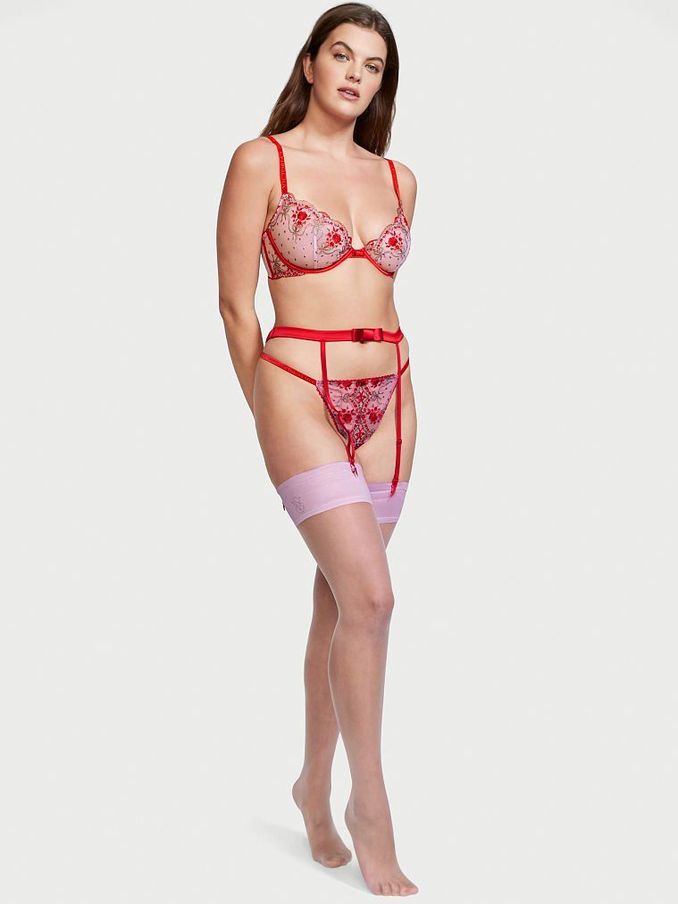 Pink Lace Unlined Balcony Bra (P75597) | £15