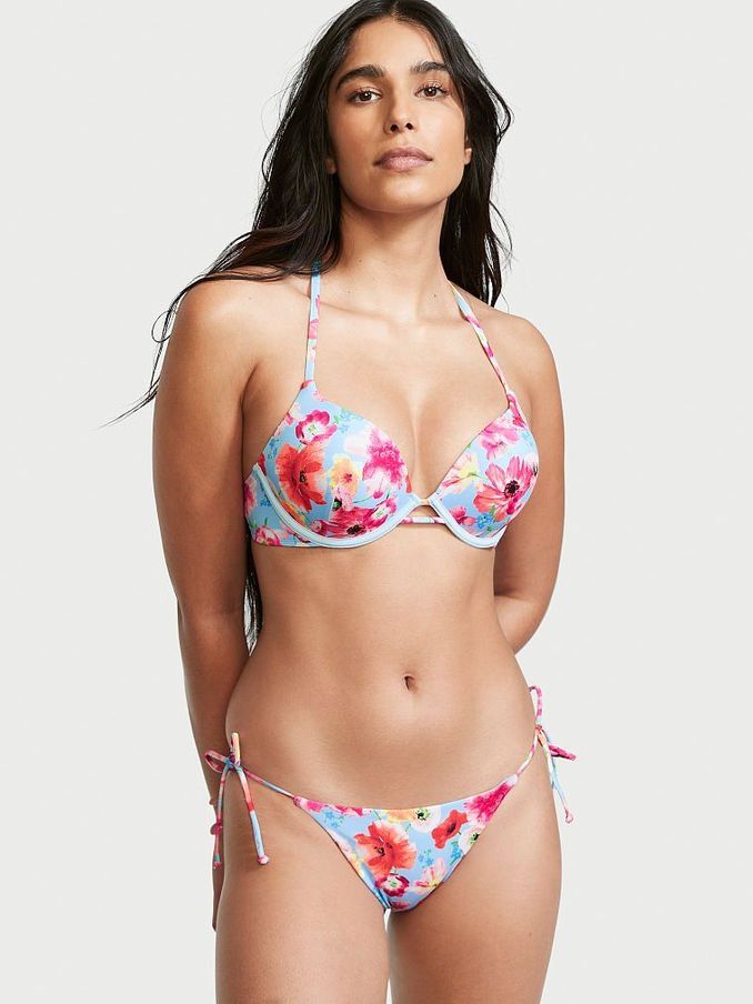 Blue Floral Essential Bombshell Swim Top (P75765) | £20