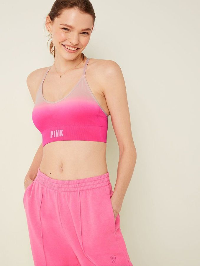Pink Seamless Lightly Lined Sports Bra (P75794) | £10