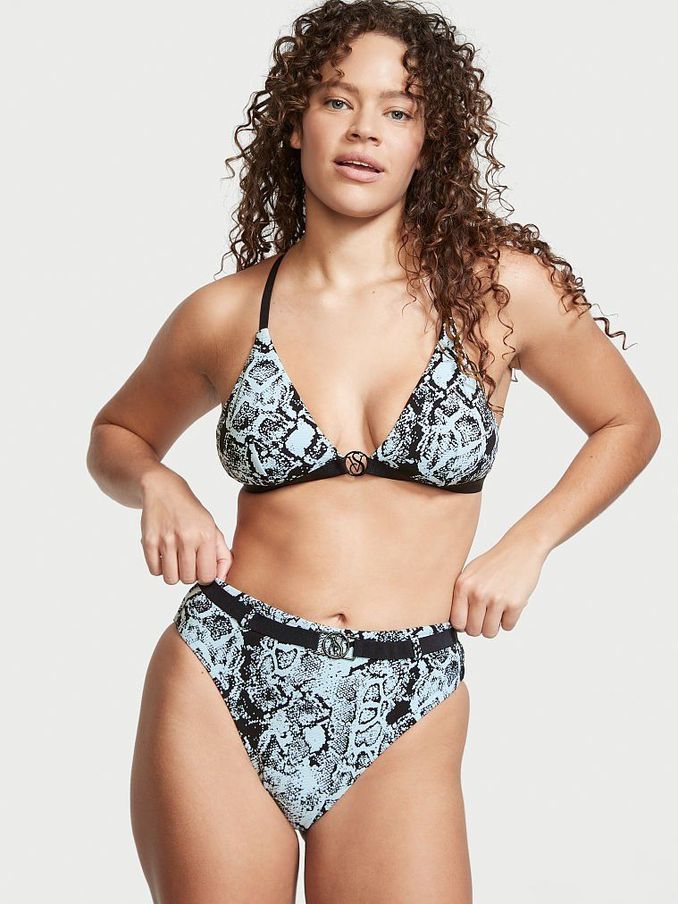 Blue Snake Wild Wanderer Elongated Triangle Swim Top (P75808) | £10
